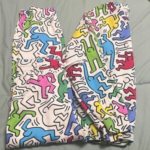 Keith Haring Colorful Graphic Joggers w/ sweatshirt.